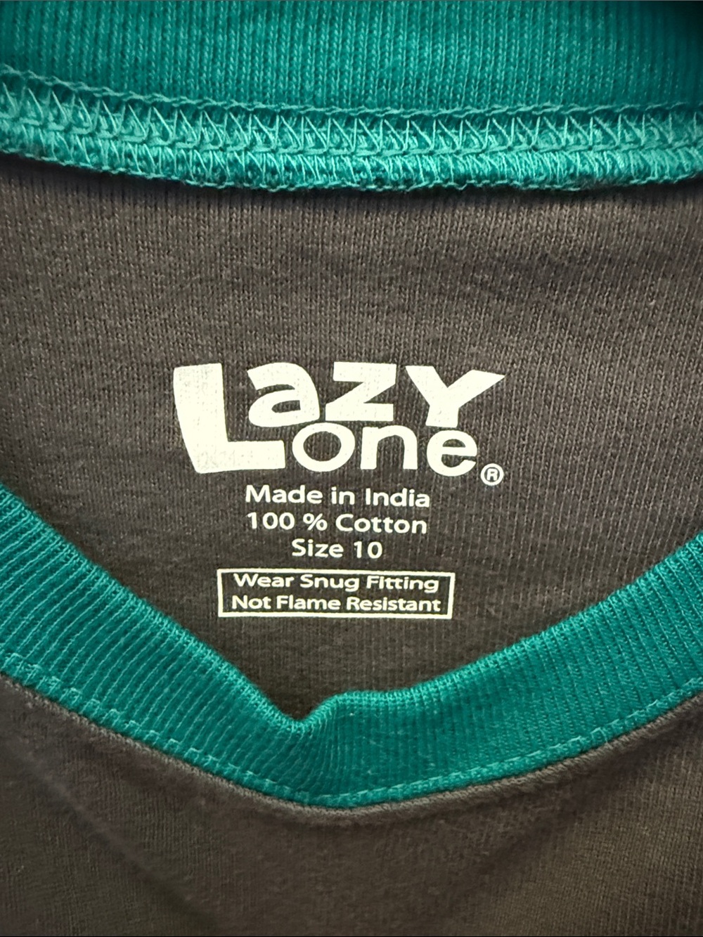 Lazy One Boys' Gray and Teal 'No Wake Zone' Manatee Pajama Set - Picture 4 of 5